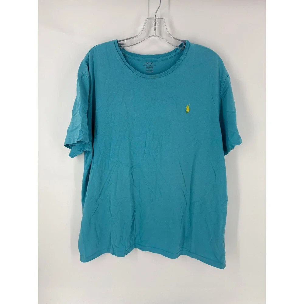 Polo Ralph Lauren Men's Teal Crew Neck T Shirt XXLT Large Classic Pony Logo
